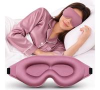 iMate 3D Blackout Eye Mask for Sleeping, Contoured Light Blocking Sleep Mask with Adjustable Strap, Soft Foam Polycotton Eye Cover for Side Sleepers, Lash Extensions, Travel and Meditation, Purple