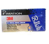 Imation 3.5" Floppy Diskettes, 50 Pack, IBM Formatted, 1.44MB, High Density DS, HD