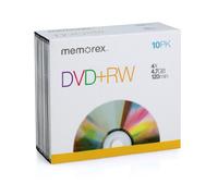 Imation 4.7GB DVD-RW Slim Discs, 10 Pack, 4x Write Speed, 120 Min Video Storage