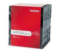 Imation - CD/DVD Slim Jewel Case,5-5/8"x3/16"x4-15/16",25/PK,Clear/BK, Sold as 1 Package, IMN 41017