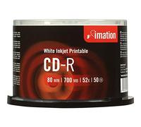 Imation CD-R Recordable Disk Write Once Spindle Printable 52x Speed 80Min 700MB Ref 17304 [Pack of 50]