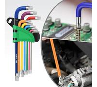 IMATRIX 9PC Torx Key Set,Star Hex Key Set,Torx Allen Key Set with Multi Colour Coded,Sizes T10-T50,Allen Wrench Set for Bicycle Repair,Furniture Assembly,Appliance Repair,Household DIY