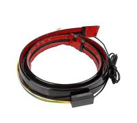 IMAWUHM Car Turn Signal Tail Light 115cm Universal LED Spoiler Light Car Black/Carbon Fiber Stop Signal Trunk Auto Rear Warning Tail Lights 12V(Black 2,115cm)
