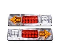 IMAWUHM Car Turn Signal Tail Light 2Pcs For Trucks Buses Tractors Lorries Pickups And RVs LED Taillights Turn Signals Brake And Reversing Lights(F)