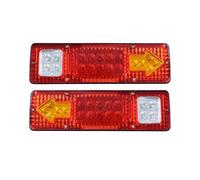 IMAWUHM Car Turn Signal Tail Light 2Pcs For Trucks Buses Tractors Lorries Pickups And RVs LED Taillights Turn Signals Brake And Reversing Lights(E)
