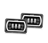 IMAWUHM Headlight Head Lamp 4PCS 4x6 Inch 90w 12V 24V LED Headlights With DRL For Cadillac Eldorado Seville 1975 1976 1977 1978 1979 1980 1981 1982 1983 1984 1985(2pc LED Headlight)