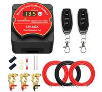 IMAYCC 12V 240A Dual Battery Isolator Kit with Remote LCD, VSR Automatic Battery Isolator Switch, Battery Disconnect Cut Off Kill Switch for Caravan Leisure Battery, Solar, Van, Truck, ATV, UTV, Boat