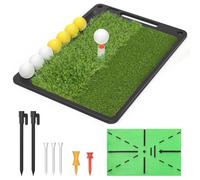 IMAYCC 3-In-1 Golf Mats, Portable Golf Practice Mat for Indoor and Outdoor, Golf Hitting Mat with Non-slip Rubber Base, Improve Your Swing with Instant Feedback, Golfe r Gifts for Men Women