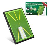 IMAYCC Golf Practice Mat for Swing Path Feedback for Indoor & Outdoor Use with Non-Slip Rubber Backing & Gift Box - Improve Swing Accuracy for Training Aid for Beginners to Advanced Golfers