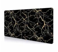 IMAYONDIA Black and Gold Marble Desk Mat, Computer PC Laptop Protector Writing Pads, Non-Slip Desk Pad, Game Play Mat, Mousepad for Office Home School, Extra Large Mouse Pad Tarot Mat, 31.5 x 15.7 in