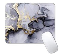 IMAYONDIA Gray Gold Black Marble Mouse Pad, Gaming Mouse Mat with Custom Design, Non-Slip Rubber Base Mousepad, Waterproof Office Mouse Pads,Desktop White Ink Marble