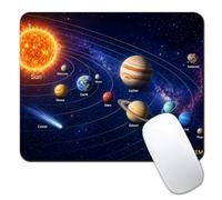 IMAYONDIA Mouse Pads for Desk, 9.5" x 7.9" Portable Design Cute Mouse Pad Small Square Computer Mousepad, Non-Slip Rubber Base Gift for Kids & Girls Office Decor (Solar System)