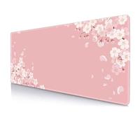 IMAYONDIA Pink Japanese Desk Mat, Cherry Blossom Large Gaming Mouse Pad, Non-Slip Rubber Base Mousepad Desk Decor for Women, Desk Pad for Work, Game, Office, 31.5x11.8 Inch- Sakura Flowers Aesthetic