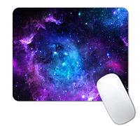 IMAYONDIA Square Mouse Pad,Blue Purple Galaxy Nebula Universe Outer Space Mousepad, Anti-Slip Rubber Base Mouse Pad for Office Laptop Computer PC Men Women, Small Mouse Mat, 9.5 x 7.9 Inch