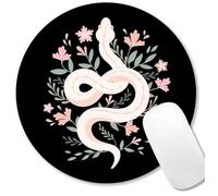 IMAYONDIA Vintage Boho Mouse Pad, Snake Witch Mouse Mat Small, Women Girls Flowers Mousepad, Computer PC Laptop Cute Mouse Pads for School Office Home, 9.5x7.9 inch