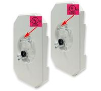 iMBAPrice 8141DBL-2 White Outdoor Light Mounting Block with Built-in Electrical Box, Siding Mounting Plate for 1/2 inch Lap Double and 4 inch Siding, 2-Pack