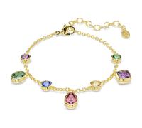 Imber bracelet, Mixed cuts, Multicoloured, 18K gold finish