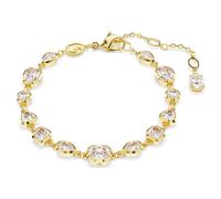 Imber bracelet, Mixed cuts, White, Gold-tone plated