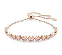 Imber bracelet, Mixed round cuts, Pink, 18K rose gold finish