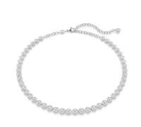 Swarovski Imber Rhodium Plated Round Cut Crystal Tennis Necklace 5682595