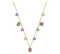 Imber necklace, Mixed cuts, Multicoloured, 18K gold finish