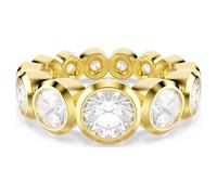 Imber ring, Mixed round cuts, White, 18K gold finish