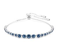 Swarovski Emily bracelet, Mixed round cuts, Blue, Rhodium plated