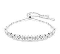 Imber Tennis bracelet, Mixed round cuts, White, Rhodium plated