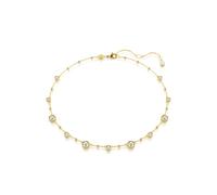 Imber Yellow Gold Coloured Scattered Cubic Zirconia Necklace