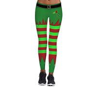 Imbry Women's Christmas Costume Leggings Workout Running Tights Yoga Pants(L/XL,04)