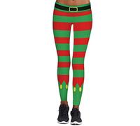 Imbry Women's Christmas Costume Leggings Workout Running Tights Yoga Pants (L/XL,Pattern 018)