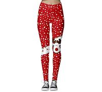 Imbry Women's Christmas Costume Leggings Workout Running Tights Yoga Pants (S/M,07)