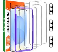 IMBZBK 3 Pieces Tempered Glass Film for Samsung Galaxy S25 Plus/ S25+ Accessories 3 Pieces Camera Protection, Digital Fingerprint Unlock