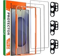 IMBZBK 3 Pieces Tempered Glass Film for Samsung Galaxy S25 Ultra Accessories 3 Pieces Camera Protection, Digital Fingerprint Unlock