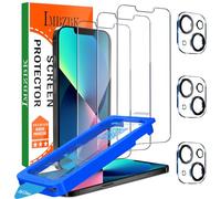 IMBZBK [Auto-Dust Removal] 3 Pack Screen Protector for iPhone 13 [6.1 INCH] Accessories, Case Friendly Film, Military Grade Shatterproof Tempered Glass 3 Camera Lens Protector, Easy Installation