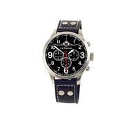 IMC Pilot Watch Phantom Men's Chronograph Watch Leather Strap Stainless Steel Case, silver, Strap.