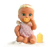 IMC Toys Be Loved Babies Alex 15 Realistic Soft Body Baby Doll with Open/Close Eyes with Bottle Pacifier Headband & Outfit|Pink| Ages 18M+