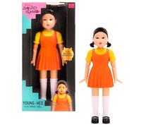 IMC Toys Squid Game Young-Hee Doll, from the Netflix Series, Play Red Light Green Light With The Electronic Doll, Has Movement Sensors And Eyes Light Up, Gift Toy for Adults Age +17