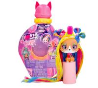 IMC Toys VIP Pets Cats - Melisa - Includes 1 VIP Pets Neon Cat Doll, 10 Surprises, 8 Accessories for Hair Styling | Girls & Kids Age 3+, Multicolor