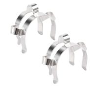 IMCCZONY 2pcs 24# Stainless Steel Clip Keck Clamp for 24/29 24/40 Glass Ground Joint