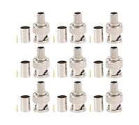IMCCZONY 30PCS BNC Male Crimp Connector for CCTV System Female Coupler Connector BNC RG6