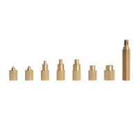 Imdinnogo 3D Printer Accessories Heat Set Insert Tool - M2 M2.5 M3 M4 M5 M6 M8 Straight Thread Brass Knurled Nut Adapter kit: Interchangeable with Standard TS100 936 Universal Soldering Iron Tip