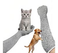 IMDOUBLEDOU Flexible Pet Handling Sleeves Cat Shower Gloves, Cat Grooming Arm Sleeves, Anti-Scratch & Bite Resistant Protective Sleeves for Cats Puppy Birds (35CM/13.8")