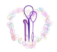 IME Elastic Hair Rubber Bands Hair Ties Topsy Hair Tail Tools Ponytail Maker Clip Hair Bands Cutter Remover Pony Pick for Toddlers Girls Women