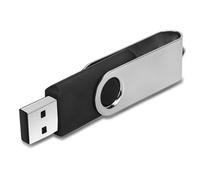 IMEASON Swivel Design 16GB USB Flash Drive with Keychain, USB 2.0 Portable Thumb Drive Memory Stick, FAT32 Format Flashdrive for Data Storage, Photos, Music, Files (Black, 16 GB)