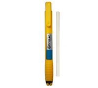 iMecho Retractable Pen Style Eraser, Pack of 1, Yellow Body, Refillable Erase Refill, Erase Your Writing Drawing Sketching Marking, Perfect for School Office Home Use