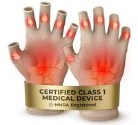 iMedic Arthritis Gloves for Men & Women - Class 1 Medical Device - MHRA Registered - Medium Fingerless Compression Gloves for Everyday Use - Relieve Arthritis Pain & Improve Mobility - Cream