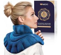 iMedic Microwaveable Neck Warmer or Freezable Cold Therapy Wrap - Microwave Heat Pad - Neck Heat Pad - Shoulder and Neck Pain Relief - Wheat Bags Microwavable Neck and Shoulder - Blue