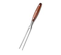 IMEEA 11.5 Inch Meat Fork Stainless Steel Carving Forks with Wooden Handle Two Prong Forks Meat Cooking Barbecue Fork for Chicken Turkey Beef