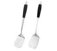 IMEEA 13.5-Inch Kitchen Spatulas Fish Slice Stainless Steel Spatula Set Slotted Turner Metal Spatulas for Cooking Solid Turner Spatula